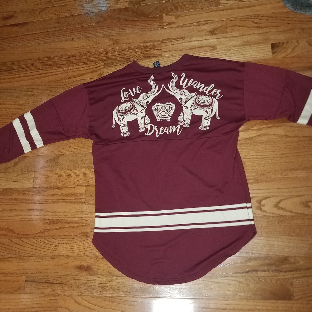 Purple long sleeved sweatshirt